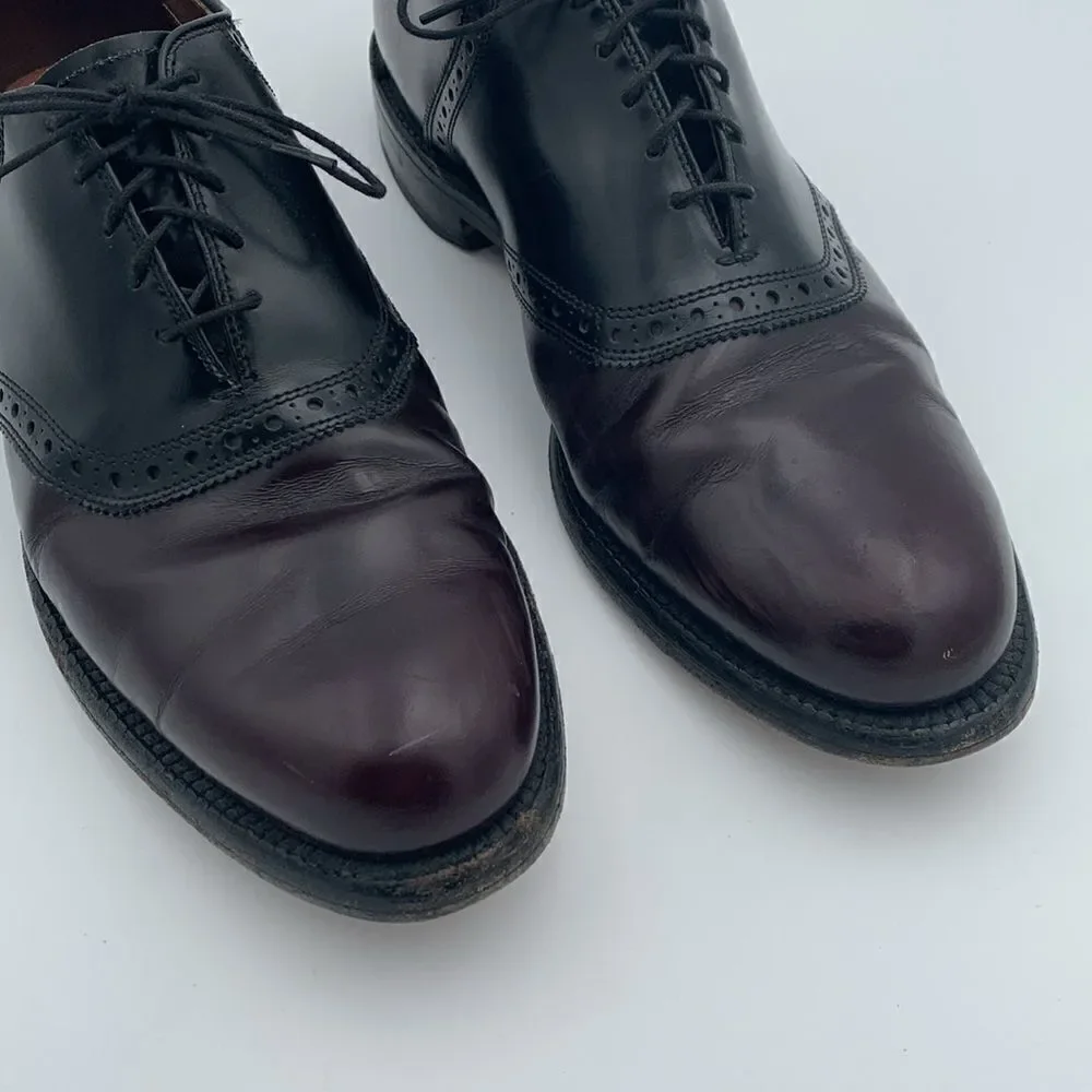 Allen Edmonds McAllister Wingtip Oxford Shoes | Two-Tone Brown & Black Men’s 10D